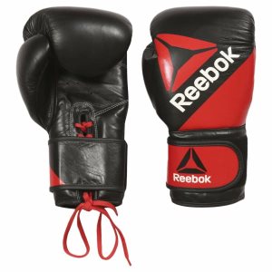 Rękawice Damskie Reebok Leather Training 16oz Kolorowe/Czerwone/Czarne PL 46DMVAF